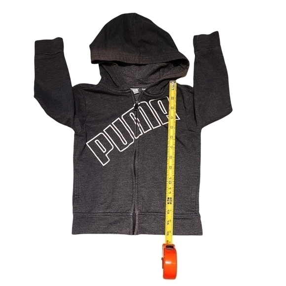 Puma Zip Up Kids Toddler Baby Hoodie Black Spell Out Words Size 4T - Picture 4 of 4